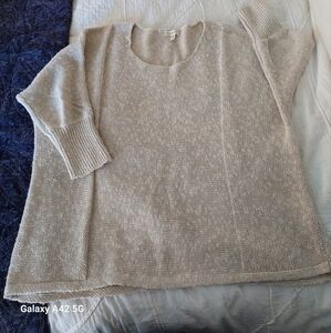 Garnet Hill Gray Crew Neck Sweater Timeless Style